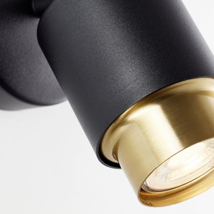 Brilliant - Aplique LED orientable de pared COVELO 1xGU10/5W/230V negro/dorado