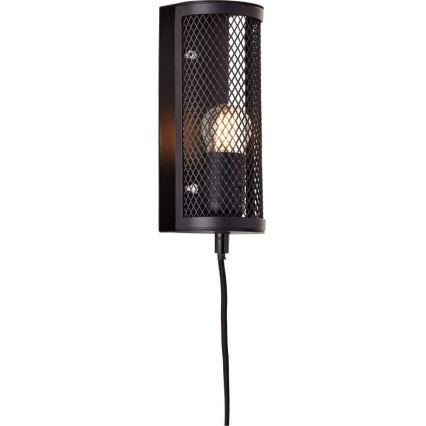 Brilliant - Aplique MAZE 1xE27/40W/230V negro