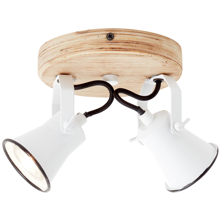 Brilliant - Foco de techo SEED 2xGU10/5W/230V blanco/beige