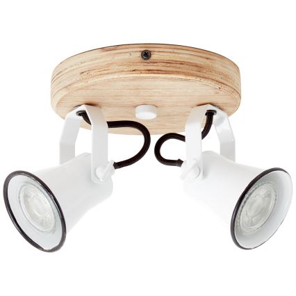 Brilliant - Foco de techo SEED 2xGU10/5W/230V blanco/beige