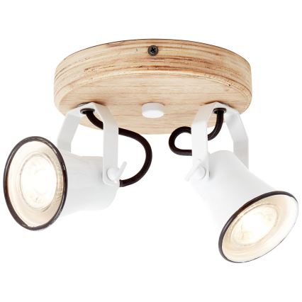 Brilliant - Foco de techo SEED 2xGU10/5W/230V blanco/beige