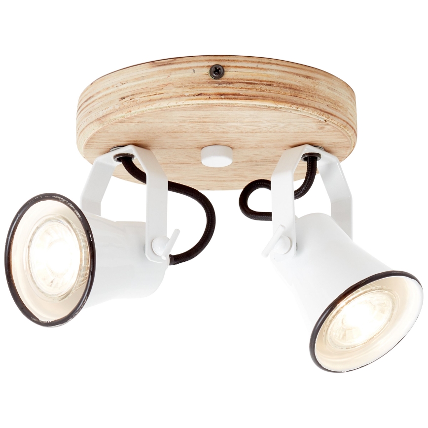 Brilliant - Foco de techo SEED 2xGU10/5W/230V blanco/beige