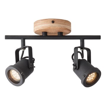 Brilliant - Foco INGE 2xGU10/6W/230V, acabado pino