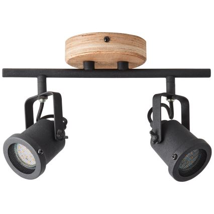Brilliant - Foco INGE 2xGU10/6W/230V, acabado pino
