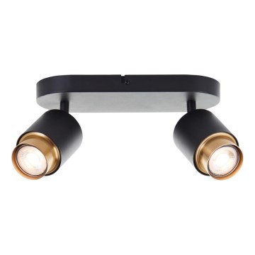 Brilliant - Foco LED COVELO 2xGU10/5W/230V negro/dorado