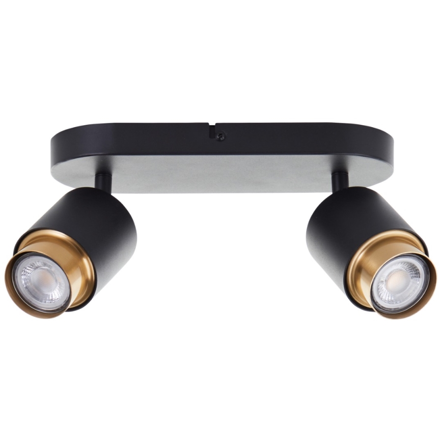 Brilliant - Foco LED COVELO 2xGU10/5W/230V negro/dorado