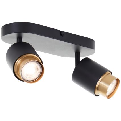 Brilliant - Foco LED COVELO 2xGU10/5W/230V negro/dorado