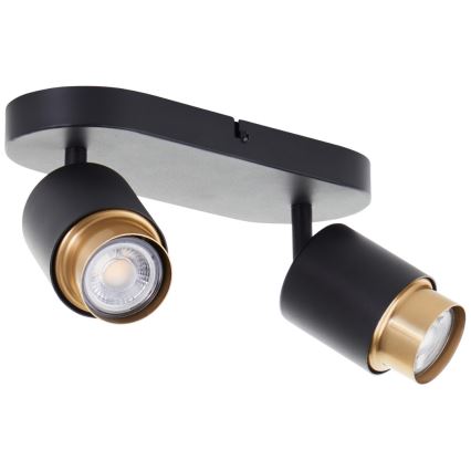 Brilliant - Foco LED COVELO 2xGU10/5W/230V negro/dorado
