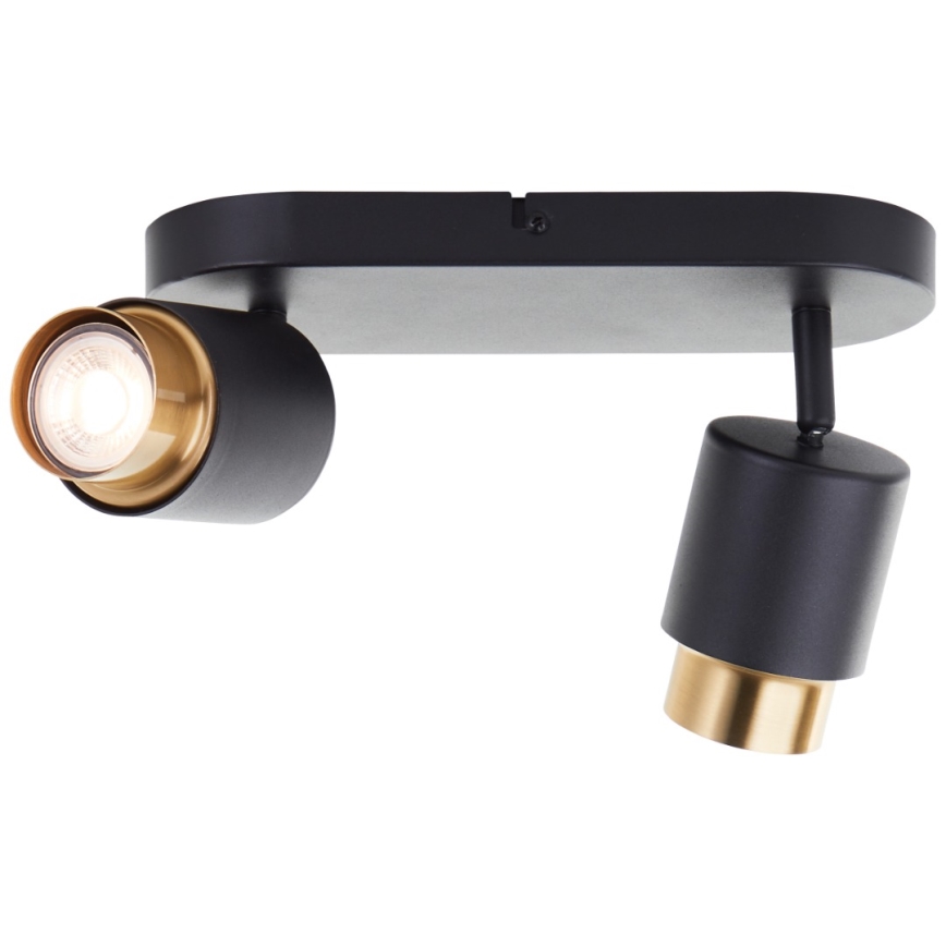 Brilliant - Foco LED COVELO 2xGU10/5W/230V negro/dorado
