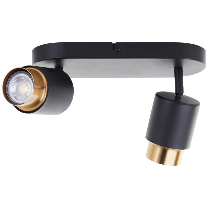 Brilliant - Foco LED COVELO 2xGU10/5W/230V negro/dorado