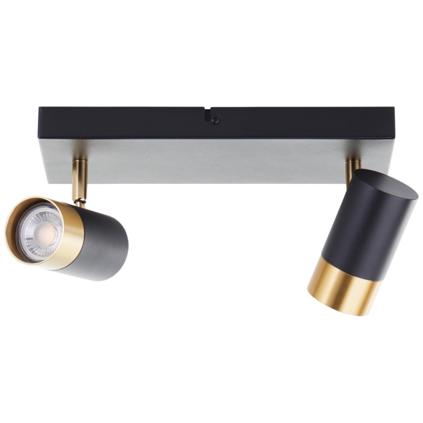 Brilliant - Foco LED COVELO 2xGU10/5W/230V negro/dorado
