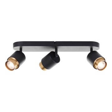 Brilliant - Foco LED COVELO 3xGU10/5W/230V negro/dorado
