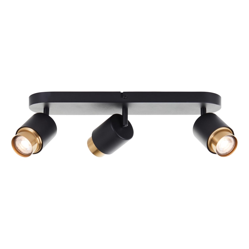 Brilliant - Foco LED COVELO 3xGU10/5W/230V negro/dorado