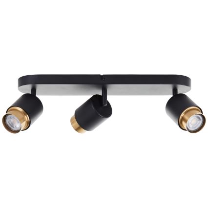 Brilliant - Foco LED COVELO 3xGU10/5W/230V negro/dorado