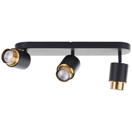 Brilliant - Foco LED COVELO 3xGU10/5W/230V negro/dorado