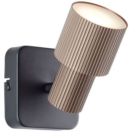 Brilliant - Foco LED de pared CADIZ 1xGU10/5W/230V bronce