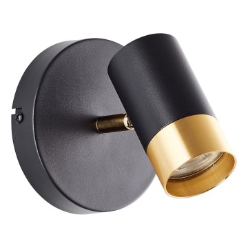 Brilliant - Foco LED de pared orientable VIGOLO 1xGU10/5W/230V negro/dorado