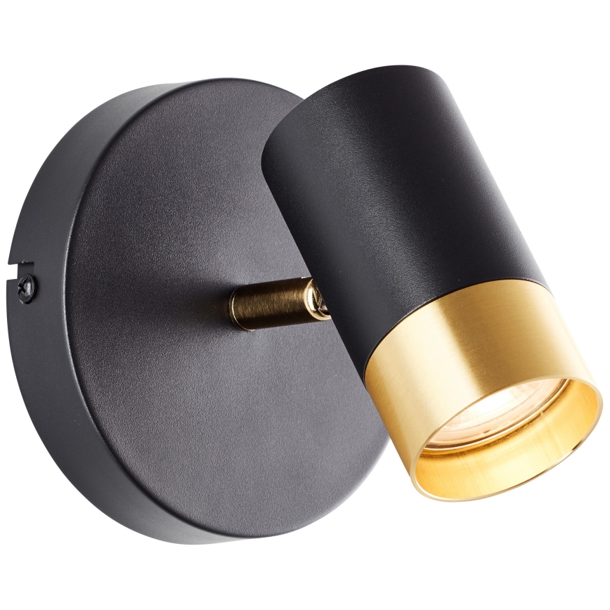 Brilliant - Foco LED de pared orientable VIGOLO 1xGU10/5W/230V negro/dorado