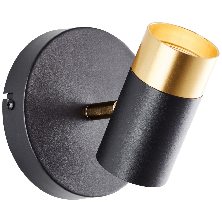 Brilliant - Foco LED de pared orientable VIGOLO 1xGU10/5W/230V negro/dorado