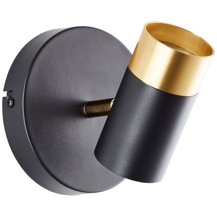 Brilliant - Foco LED de pared orientable VIGOLO 1xGU10/5W/230V negro/dorado