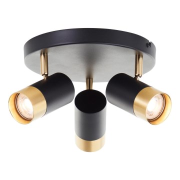 Brilliant - Foco LED VIGOLO 3xGU10/5W/230V negro/dorado
