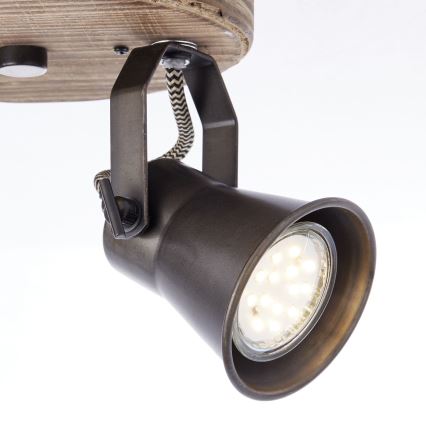 Brilliant - Foco orientable SEED 2xGU10/5W/230V negro/marrón