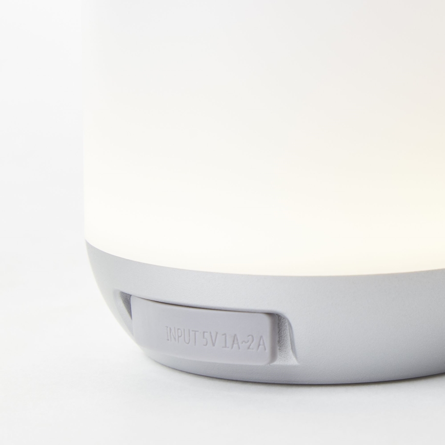 Brilliant - Lámpara de mesa exterior LED regulable GEMMA LED/1,9W/5V 1800 mAh IP44 blanca