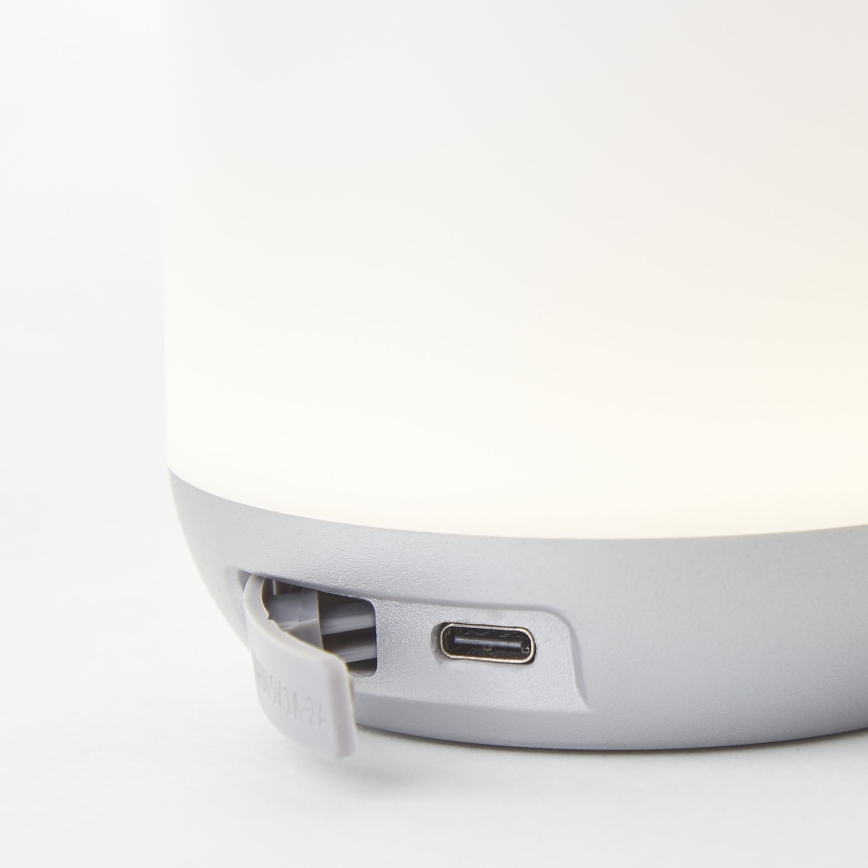 Brilliant - Lámpara de mesa exterior LED regulable GEMMA LED/1,9W/5V 1800 mAh IP44 blanca