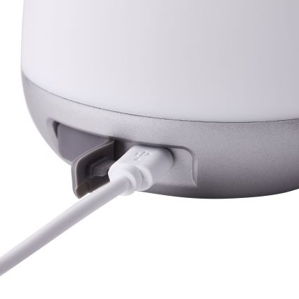 Brilliant - Lámpara de mesa exterior LED regulable GEMMA LED/1,9W/5V 1800 mAh IP44 blanca