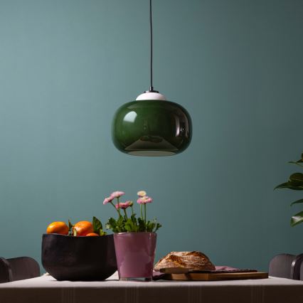 Brilliant - Lámpara colgante con cable BLOP 1xE27/60W/230V verde