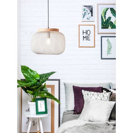 Brilliant - Lámpara colgante con cable GIADA 1xE27/40W/230V Ø 39 cm gris