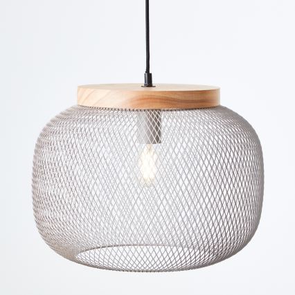 Brilliant - Lámpara colgante con cable GIADA 1xE27/40W/230V Ø 39 cm gris