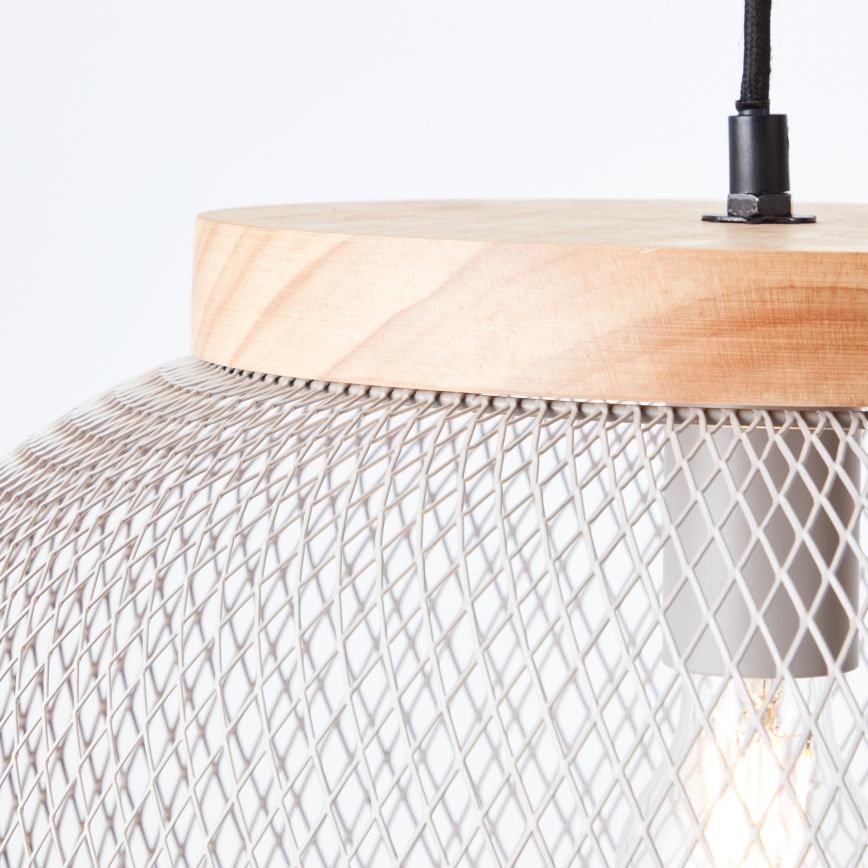 Brilliant - Lámpara colgante con cable GIADA 1xE27/40W/230V Ø 39 cm gris