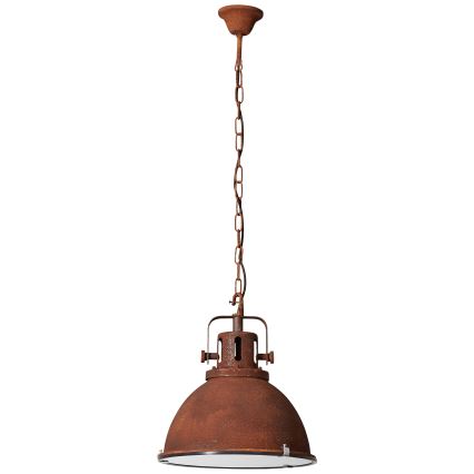 Brilliant - Lámpara colgante con cadena JESPER GLAS 1xE27/60W/230V, acabado en cobre