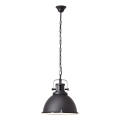 Brilliant - Lámpara colgante con cadena JESPER GLAS 1xE27/60W/230V negra