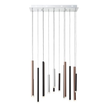 Brilliant - Lámpara colgante LED regulable CEMBALO LED/60W/230V cromo mate/negro/marrón