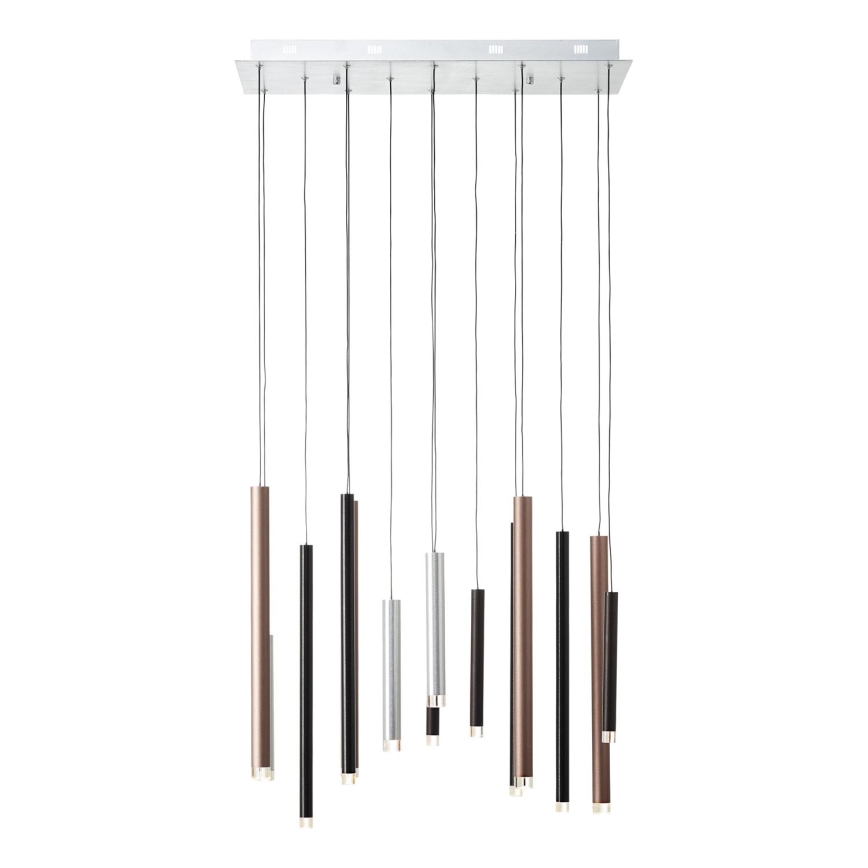 Brilliant - Lámpara colgante LED regulable CEMBALO LED/60W/230V cromo mate/negro/marrón