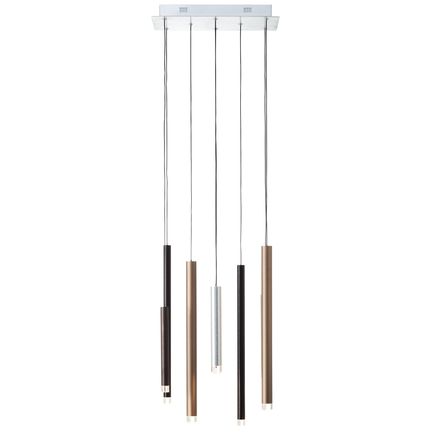 Brilliant - Lámpara colgante LED regulable con cable CEMBALO LED/32W/230V cromo mate/negro/marrón