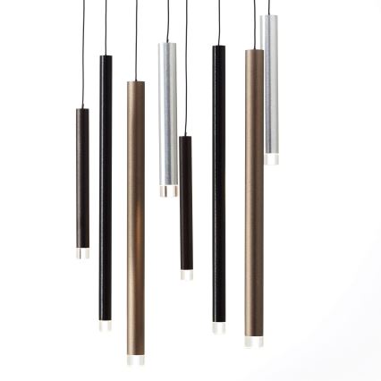 Brilliant - Lámpara colgante LED regulable con cable CEMBALO LED/32W/230V cromo mate/negro/marrón