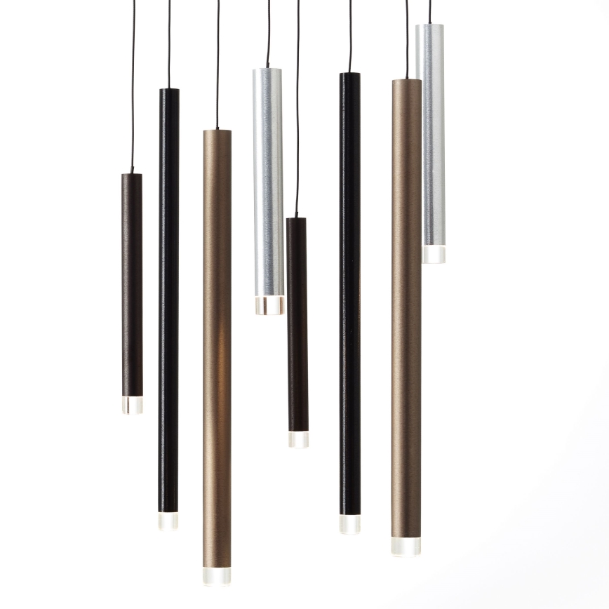 Brilliant - Lámpara colgante LED regulable con cable CEMBALO LED/32W/230V cromo mate/negro/marrón