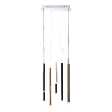 Brilliant - Lámpara colgante LED regulable con cable CEMBALO LED/32W/230V cromo mate/negro/marrón