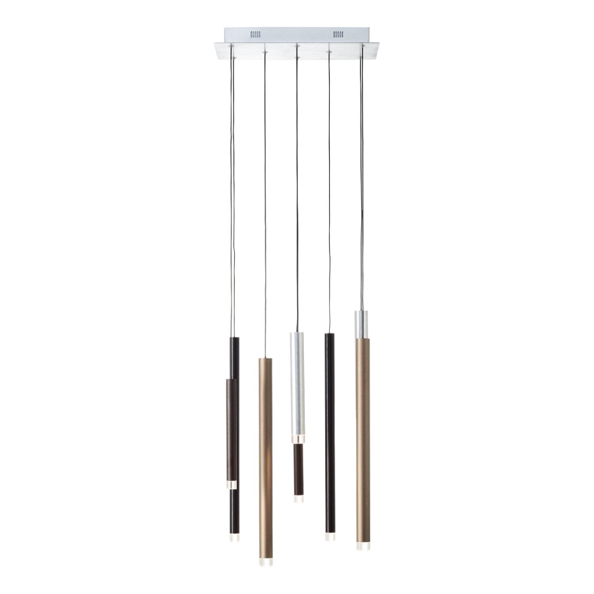 Brilliant - Lámpara colgante LED regulable con cable CEMBALO LED/32W/230V cromo mate/negro/marrón