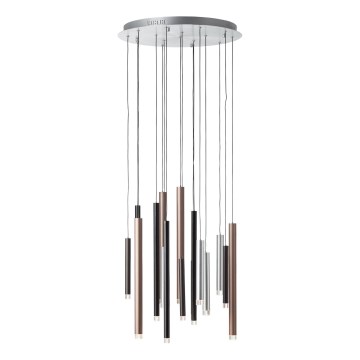 Brilliant - Lámpara colgante LED regulable con cable CEMBALO LED/70W/230V cromo mate/negro/marrón