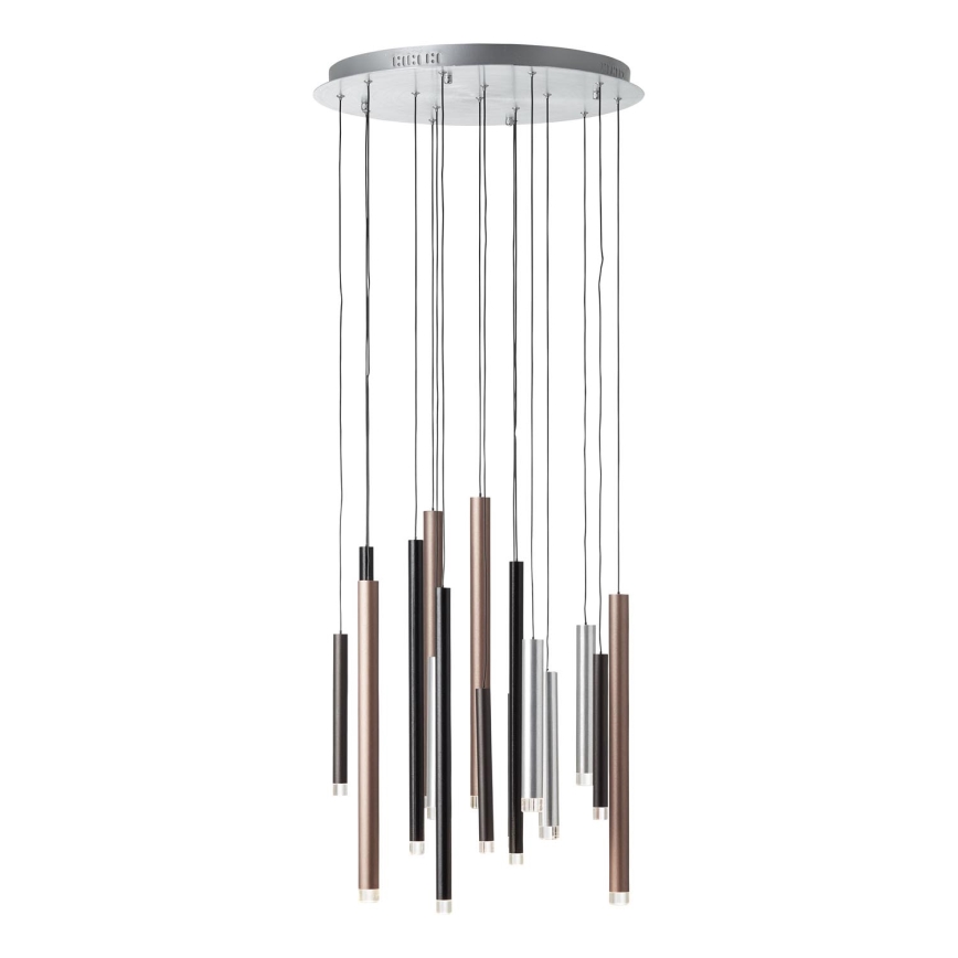 Brilliant - Lámpara colgante LED regulable con cable CEMBALO LED/70W/230V cromo mate/negro/marrón