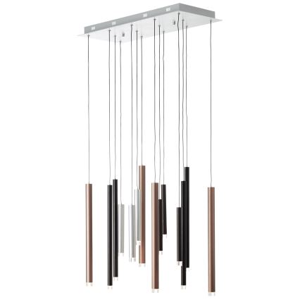 Brilliant - Lámpara colgante LED regulable CEMBALO LED/60W/230V cromo mate/negro/marrón