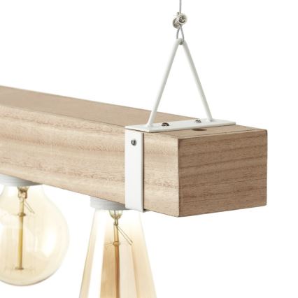 Brilliant - Lámpara colgante WHITEWOOD 5xE27/30W/230V