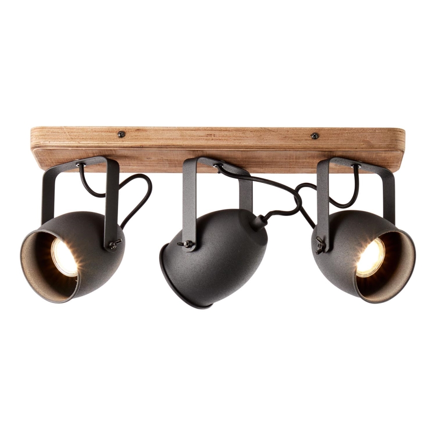 Brilliant - Lámpara de 3 focos CROWTON 3xGU10/6W/230V pino