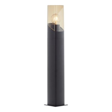 Brilliant - Lámpara de exterior MINOU 1xE27/10W/230V 60 cm IP44 negro/ahumado