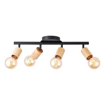 Brilliant - Lámpara de focos 4xE27/28W/230V bambú