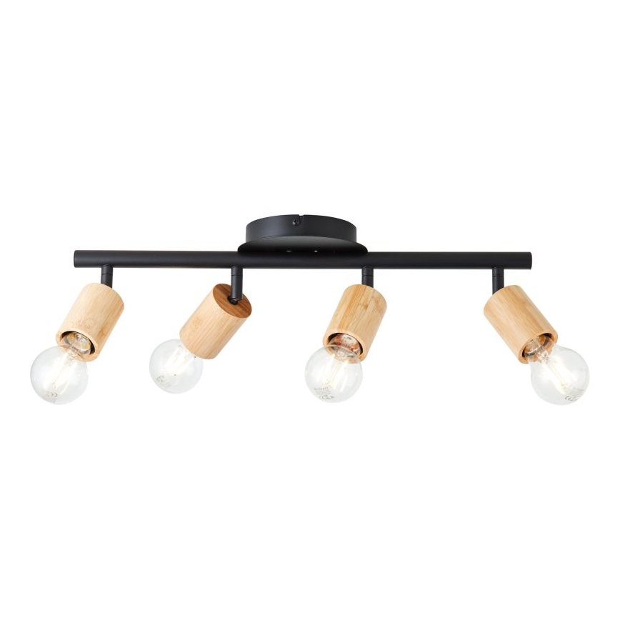 Brilliant - Lámpara de focos 4xE27/28W/230V bambú